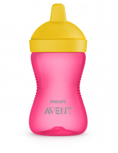 Cana cu tetina tare roz, 18 luni+, 300ml, Philips Avent