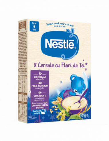 Cereale somn usor 8 cereale cu flori de tei, 250g, Nestle