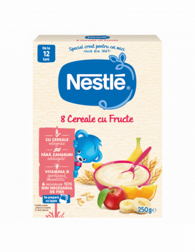 8 Cereale cu fructe, 250g, Nestle