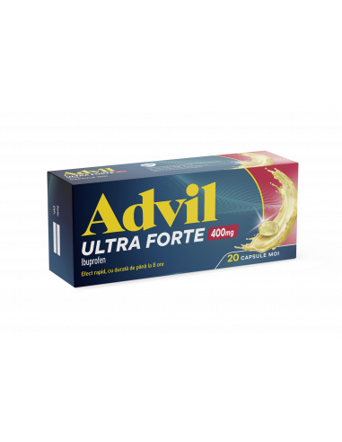 Advil Ultra Forte 400mg, 20 capsule moi-PE,...