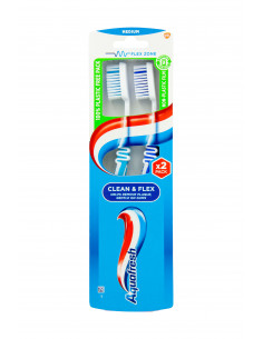 Aquafresh Clean & Flex Medium – periuțe de dinți (2 bucăți)