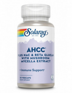 AHCC Plus NAC & Beta Glucan – 30 capsule – Solaray
