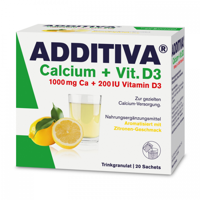 Additiva calciu 1000mg  D3, 20 plicuri, Dr. Scheffler Germania
