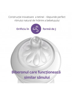 Set 3 biberoane natural din sticla, 0 luni+ , Philips Avent 2