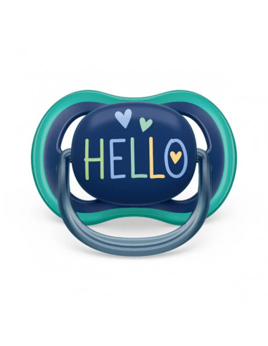 Set 2 Suzete Ultra Air Hello Albastru/Verde 18...