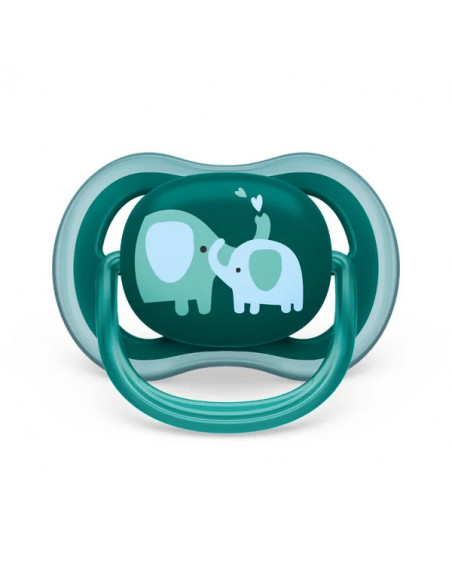 Set 2 Suzete Ultra Air Hello Albastru/Verde 18 luni+, Philips Avent