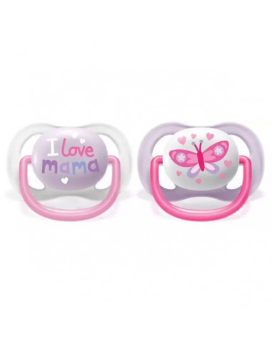 Set 2 suzete ultra air happy roz, 0-6 luni,...