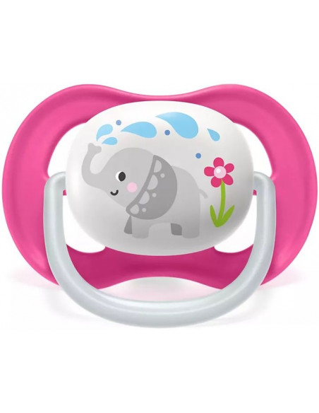 Set 2 suzete ultra air roz/mov, 6-18 luni, Philips Avent