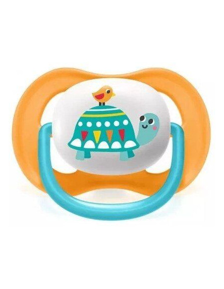 Set 2 suzete Ultra Air verde/portocaliu, 6–18 luni, Philips Avent