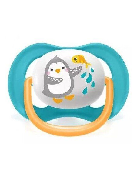 Set 2 suzete Ultra Air verde/portocaliu, 6–18 luni, Philips Avent