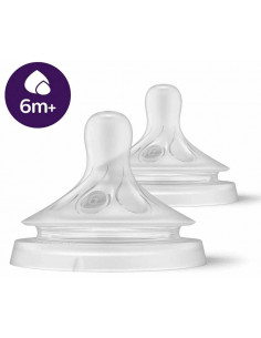 Set 2 tetine natural pentru hrana consistenta, 6 luni+,... 2