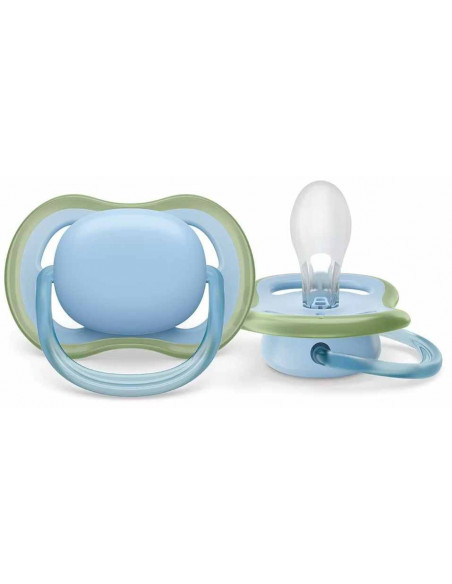 Set 2 suzete ultra air verde/albastru, 0-6 luni, Philips Avent
