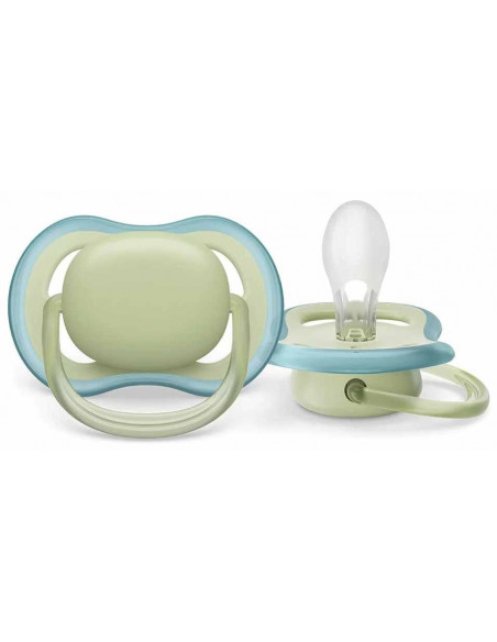 Set 2 suzete ultra air verde/albastru, 0-6 luni, Philips Avent