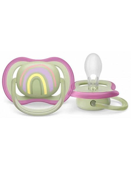 Set 2 suzete ultra air verde/roz, 0-6 luni, Philips Avent