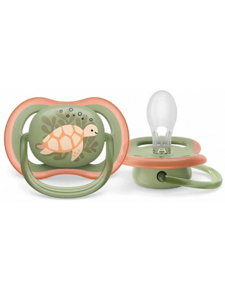Set 2 suzete ultra air verde/gri, 6-18 luni, Philips Avent