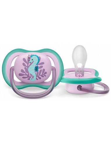 Set 2 suzete ultra air roz/albastru, 6-18 luni,...