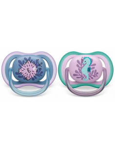 Set 2 suzete ultra air roz/albastru, 6-18 luni, Philips...