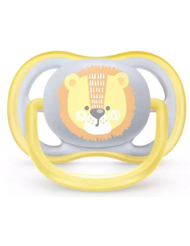 Set 2 suzete ultra air albastru/galben, 0-6...