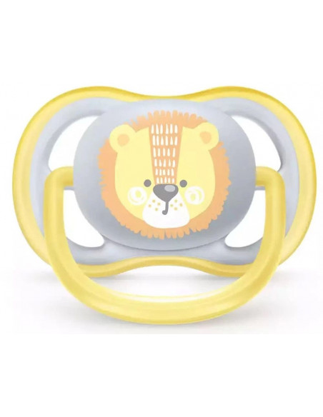 Set 2 suzete ultra air albastru/galben, 0-6 luni, Philips Avent