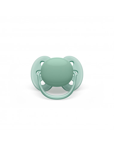 Set 2 suzete ultra soft verde/portocaliu, 0-6...