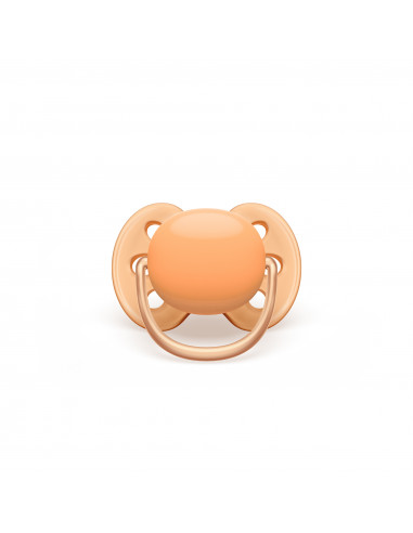 Set 2 suzete ultra soft verde/portocaliu, 0-6...