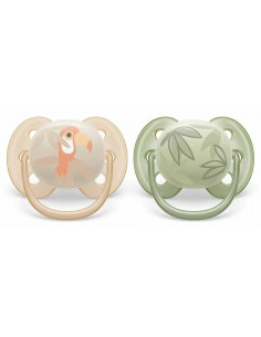 Set 2 suzete ultra soft tropical, 0-6 luni, Philips Avent