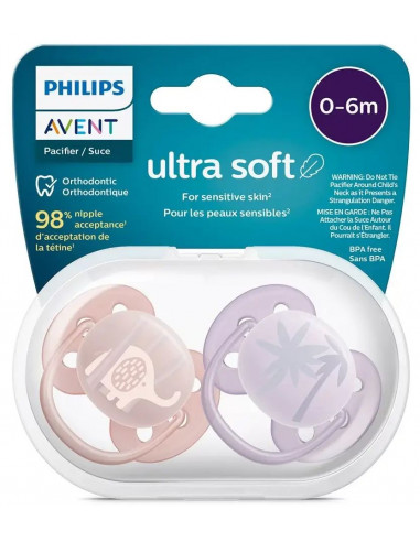 Set 2 suzete ultra soft jungle, 0-6 luni,...