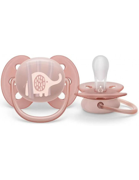 Set 2 suzete ultra soft jungle, 0-6 luni, Philips Avent