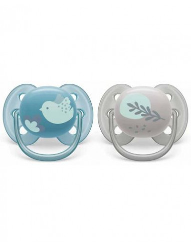Set 2 suzete ultra soft bird, 6-18 luni, Philips Avent