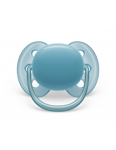 Set 2 suzete Ultra Soft albastru/gri 6–18 luni,...