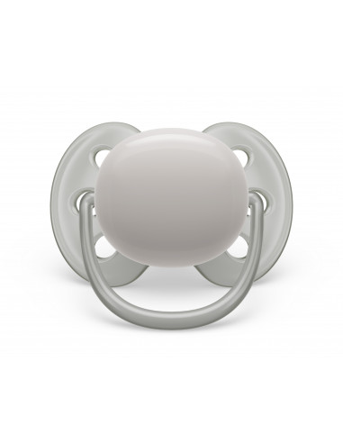 Set 2 suzete Ultra Soft albastru/gri 6–18 luni,...