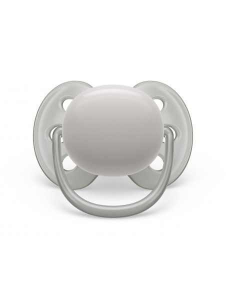 Set 2 suzete Ultra Soft albastru/gri 6–18 luni, Philips Avent