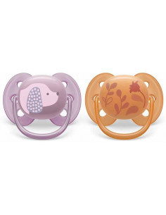 Set 2 suzete ultra soft catel, 6-18 luni, Philips Avent