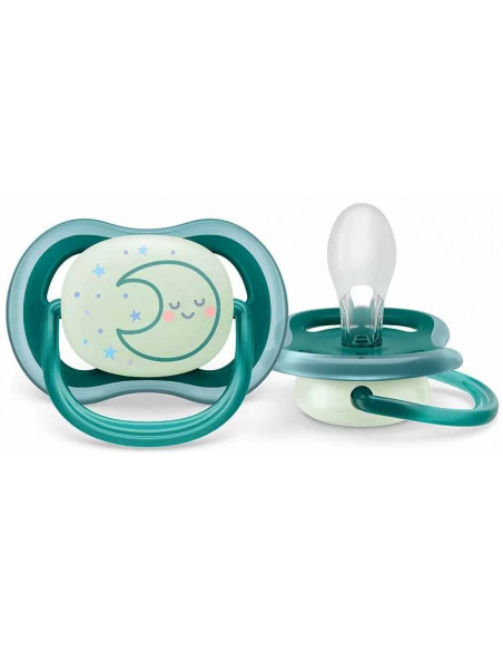 Set 2 suzete ultra air verde/albastru, 6-18 luni, Philips Avent