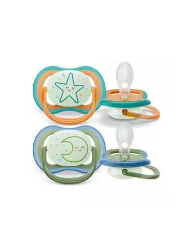 Set 2 suzete ultra air fosforescent, 18 luni+,...