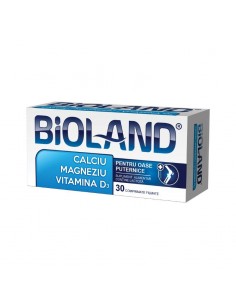 Calciu  Magneziu  Vitamina D3, 30 de comprimate, Bioland