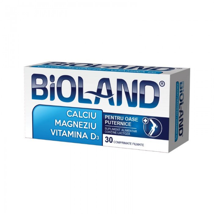 Calciu  Magneziu  Vitamina D3, 30 de comprimate, Bioland