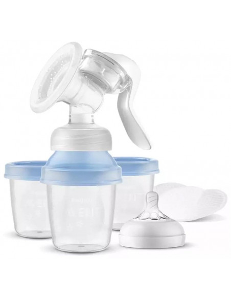 Pompa alaptare manuala + recipient de stocare, Philips Avent