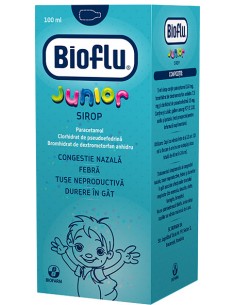 Bioflu Junior sirop x 100ml fl.PET, Biofarm Sa Romania
