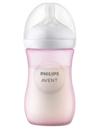 Biberon natural roz, 1 luna+, 260ml, Philips Avent