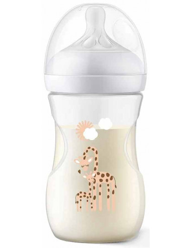 Biberon natural girafa, 1 luna+, 260ml, Philips...