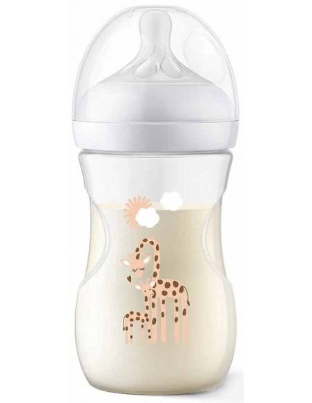 Biberon natural girafa, 1 luna+, 260ml, Philips Avent