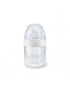 Biberon de sticla Nature Sense cu tetina S alb, 120ml,...