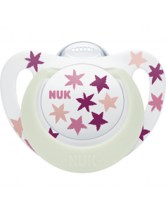 Suzeta star day/night pentru fete, din silicon M3, 18-36...