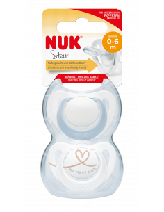Suzeta star blue, 1 luna+, 2 bucati, NUK BABY PRODUCT GmbH