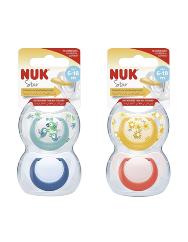 Suzeta Star, 6-18 luni, 2 bucati, NUK BABY...