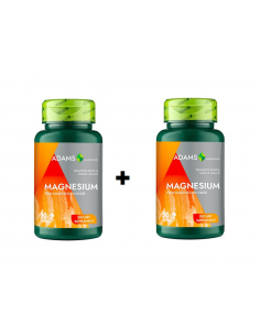 Pachet 1+1 Magneziu 375mg, 2x30 tablete, Adams