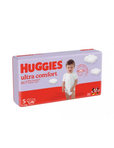 Huggies scutece ultra comfort nr. 5, 58 bucati, KIMBERLY CLARK SUA