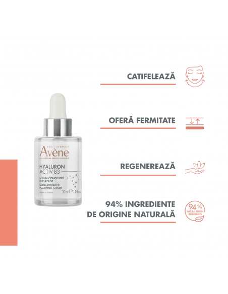Avene Hyaluron Activ B3 ser concentrat cu efect de reumplere, 30ml, Lab. Pierre Fabre Franta