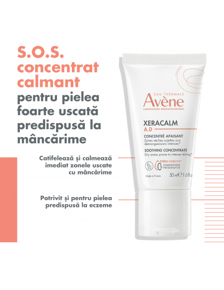 Avene Xeracalm A.D. concentrat, 50ml, LAB. PIERRE FABRE FRANTA